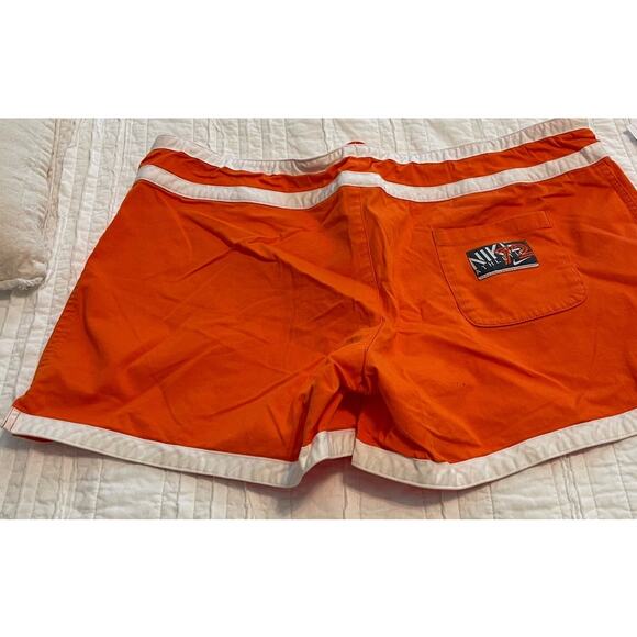Nike Shorts Orange athletic 72 LARGE  12/14 short shorts Y2K - Picture 2 of 9